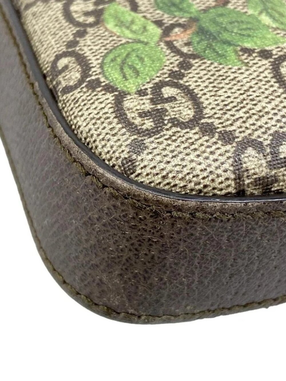 GUCCI Gucci Tian 406408 Dark Brown Beige Multi PVC Leather Shoulder Bag - Picture 10 of 15